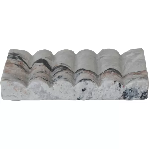 Creative CoOp Mlange Marble Soap Dish Black and Beige