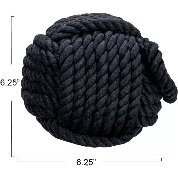 Creative CoOp Nautical Rope Knot Door StopBlack