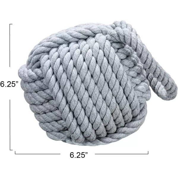 Creative CoOp Nautical Rope Knot Door StopGray