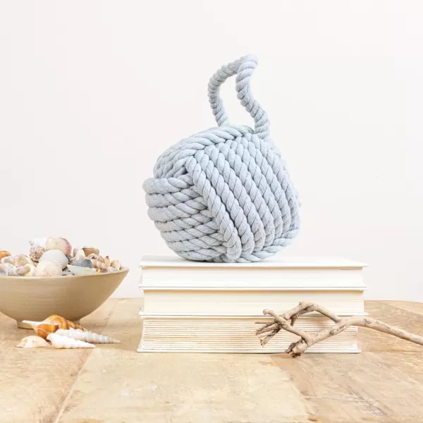 Creative CoOp Nautical Rope Knot Door StopGray