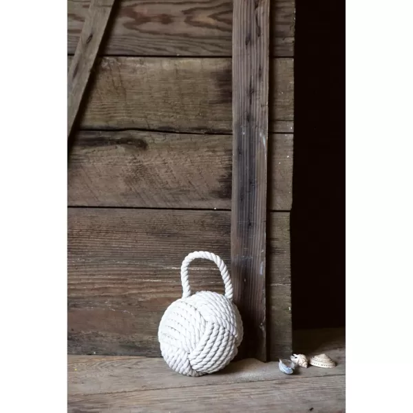 Creative CoOp Nautical Rope Knot Door StopIvory