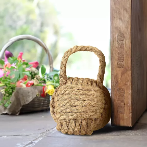 Creative CoOp Nautical Rope Knot Door StopNatural