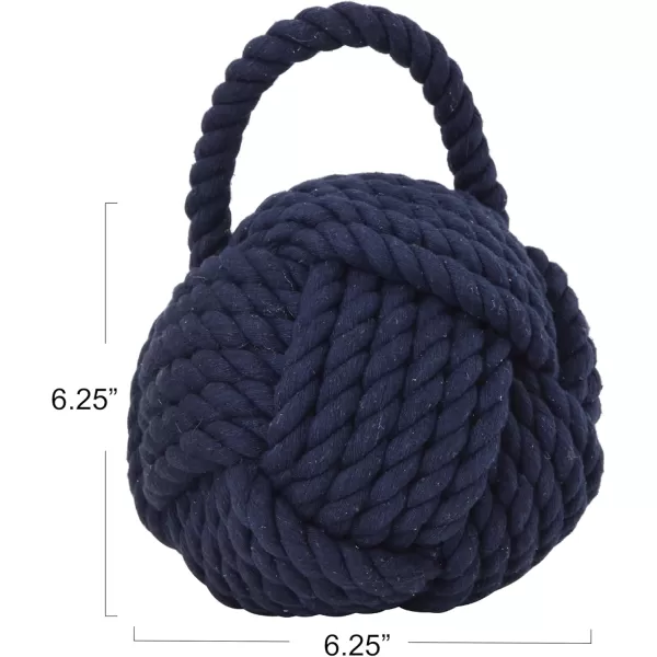 Creative CoOp Nautical Rope Knot Door StopNavy Blue