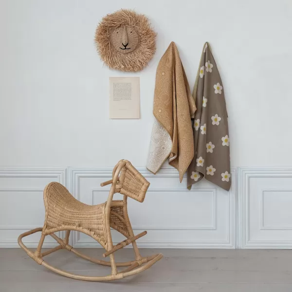 Creative CoOp Rattan Rocking Horse Natural
