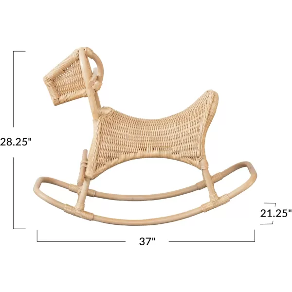 Creative CoOp Rattan Rocking Horse Natural