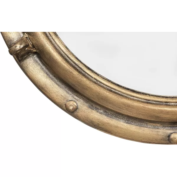 Creative CoOp Round Metal Porthole MirrorGold