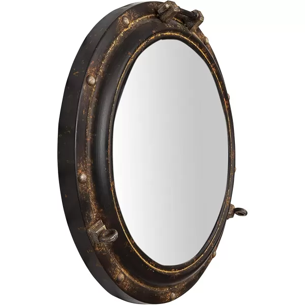Creative CoOp Round Metal Porthole MirrorRust