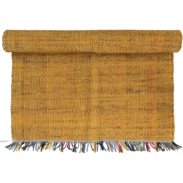 Creative CoOp Woven Jute Fringe Multicolor Rugs 72quot L x 48quot W x 1quot H