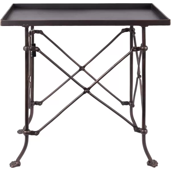 Creative Coop HD6145 Rectangle Metal Accent Table 27quot BronzeBronze