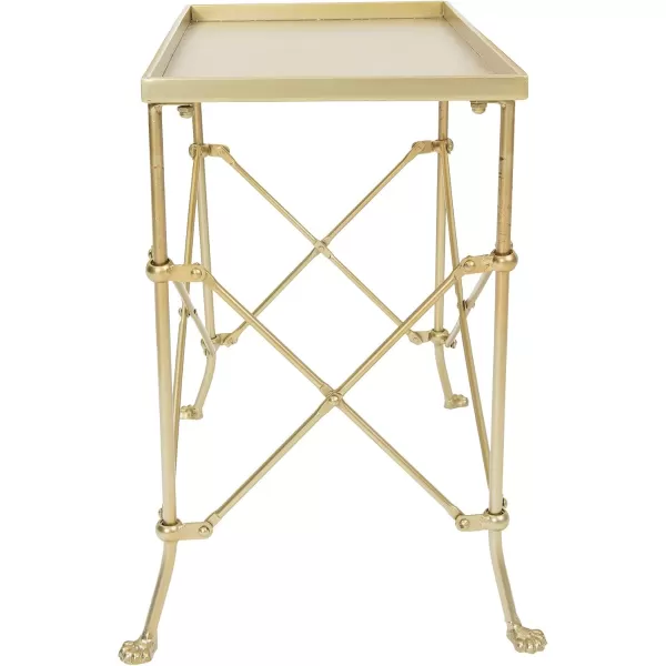 Creative Coop HD6145 Rectangle Metal Accent Table 27quot BronzeGold