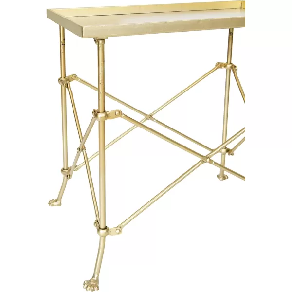 Creative Coop HD6145 Rectangle Metal Accent Table 27quot BronzeGold