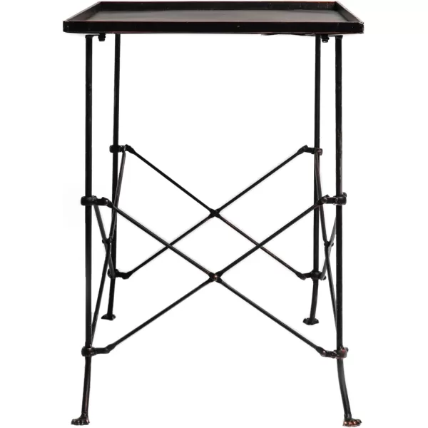 Creative Coop HD6145 Rectangle Metal Accent Table 27quot BronzeRust