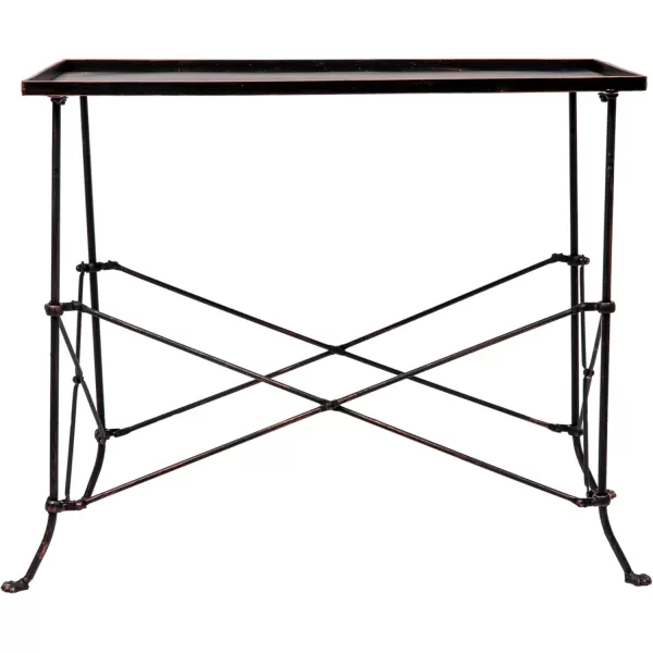 Creative Coop HD6145 Rectangle Metal Accent Table 27quot BronzeRust