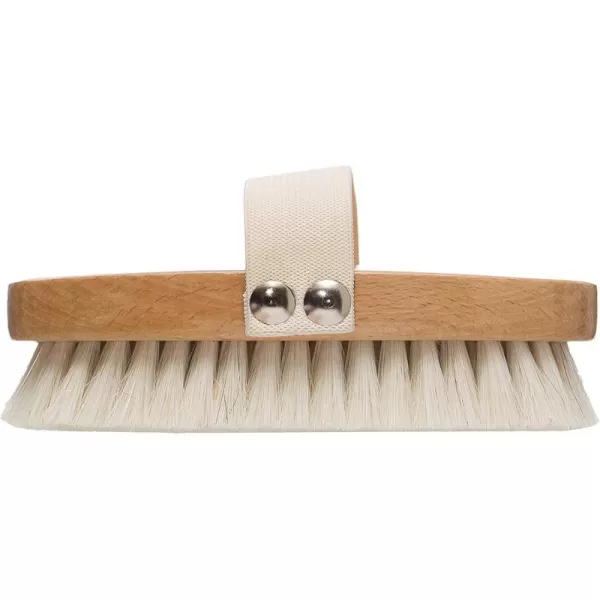 Creative CoOp Beech Wood Bath Elastic Band ampamp Metal Rivets Brush Brown