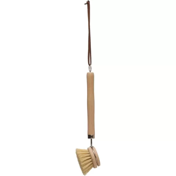 Creative CoOp Beech Wood Metal Decorative Accents ampamp Leather Strap Brush Tan