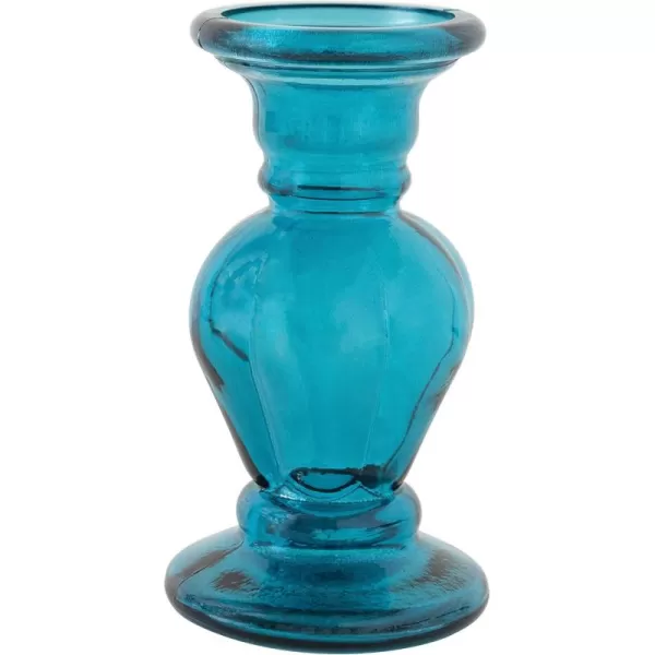 Creative CoOp Blue Glass Candle Holder Aqua