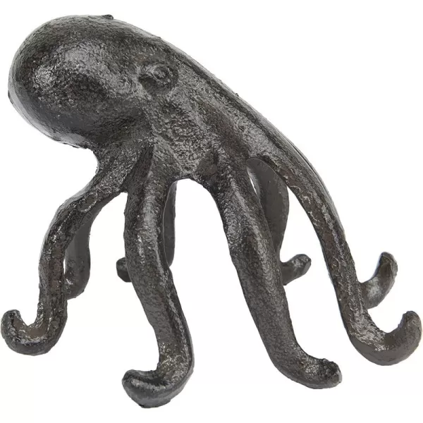 Creative CoOp Eclectic Cast Iron Octopus Figurine PhoneTablet Holder Dark BrownBronze