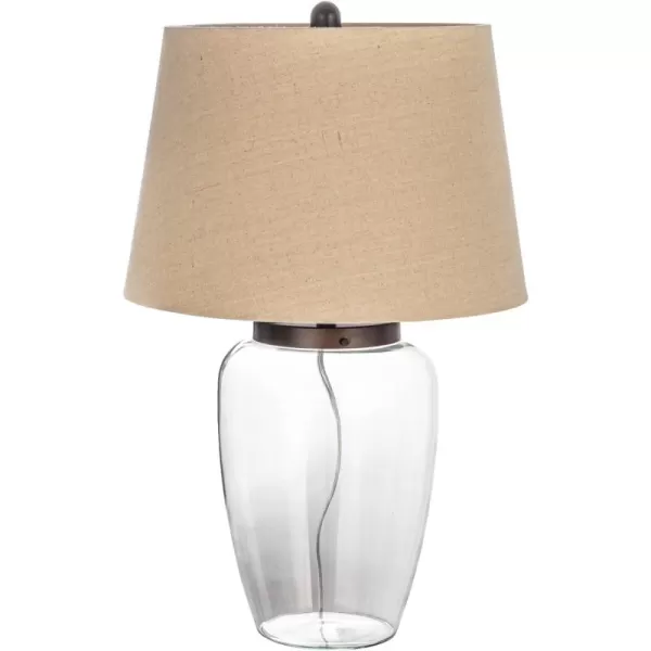 Creative CoOp Glass Fillable Table Lamp with Shade