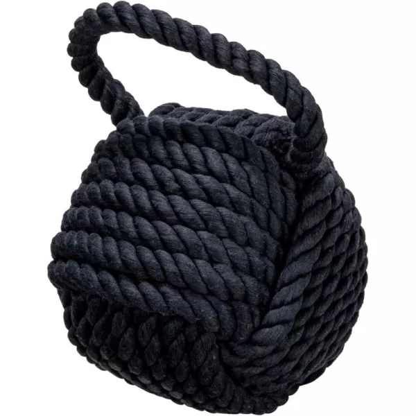 Creative CoOp Nautical Rope Knot Door StopBlack