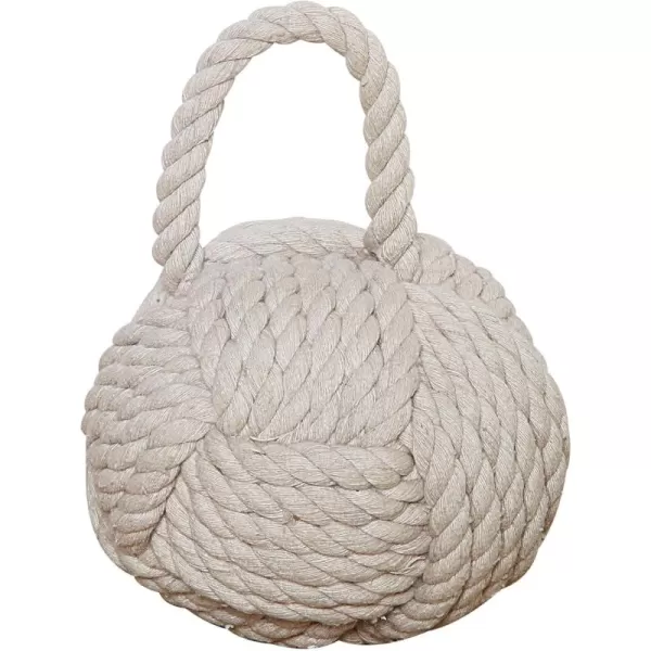 Creative CoOp Nautical Rope Knot Door StopIvory