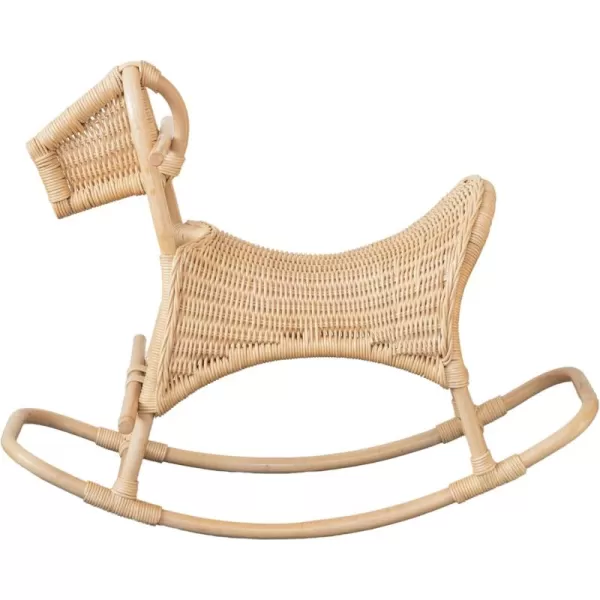 Creative CoOp Rattan Rocking Horse Natural