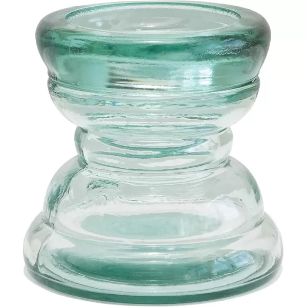 Creative CoOp Recycled Glass Candle Holder Clear
