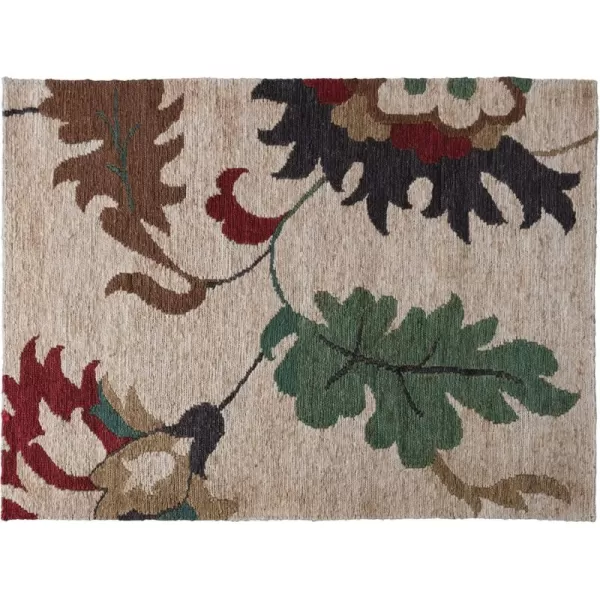 Creative CoOp Woven Jute Floral Print Multicolor Rugs 84quot L x 60quot W x 1quot H