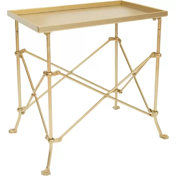 Creative Coop HD6145 Rectangle Metal Accent Table 27quot BronzeGold
