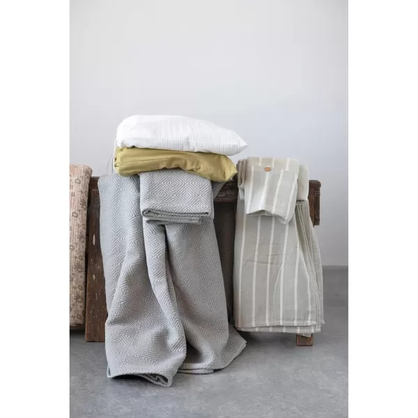 Creative CoOp Cotton Double Cloth KingBed Cover 2 KingShams Set of 3Queen