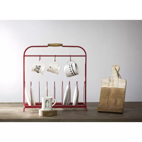 Creative CoOp Distressed White Dipped Wood Tablet Holder