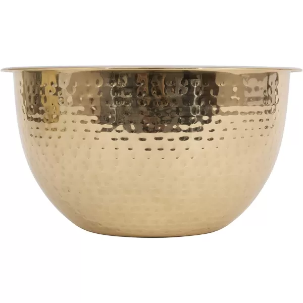 Creative CoOp Hammered Stainless Steel Bowls in Gold Finish Set of 3 Sizes