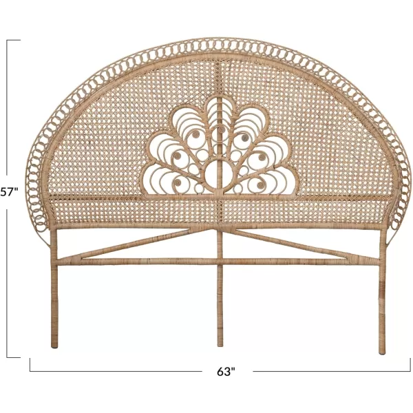 Creative CoOp Handmade Rattan Size Headboard Queen US Standard Natural