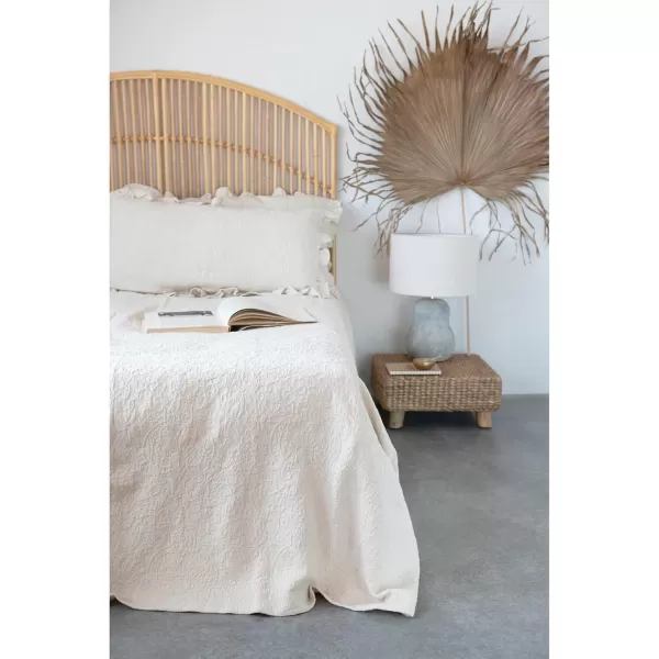 Creative CoOp Handmade Rattan Slatted Queen Size Headboard