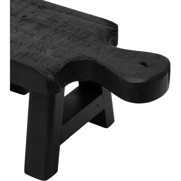Creative CoOp Small Wood Pedestal with HandleBlack