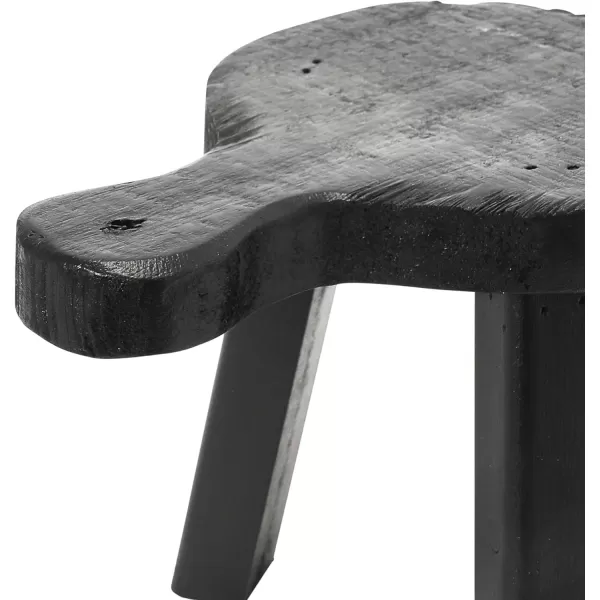 Creative CoOp Small Wood Pedestal with HandleBlack