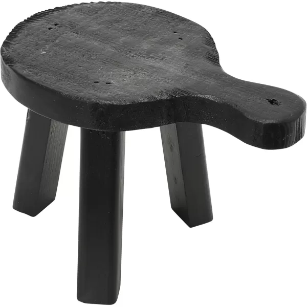 Creative CoOp Small Wood Pedestal with HandleBlack