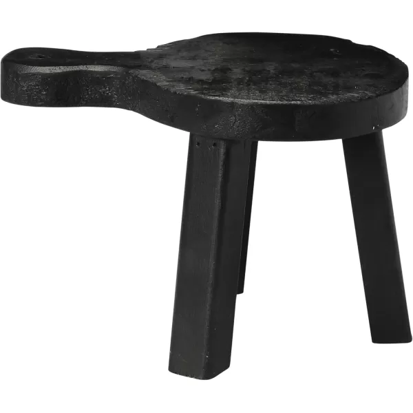 Creative CoOp Small Wood Pedestal with HandleBlack