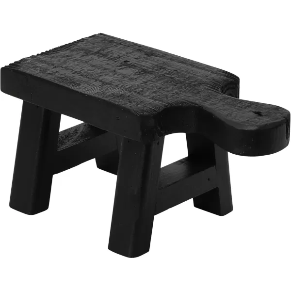 Creative CoOp Small Wood Pedestal with HandleBlack
