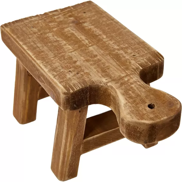 Creative CoOp Small Wood Pedestal with HandleNatural