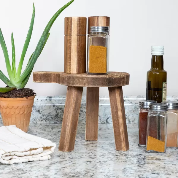 Creative CoOp Small Wood Pedestal with HandleNatural