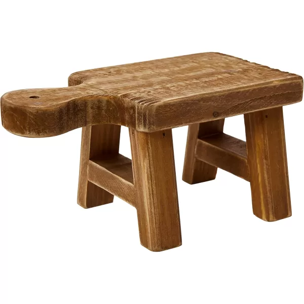 Creative CoOp Small Wood Pedestal with HandleNatural