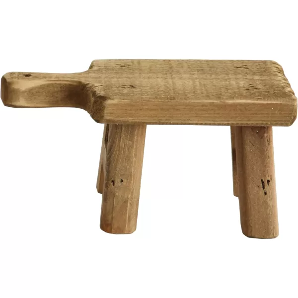 Creative CoOp Small Wood Pedestal with HandleNatural