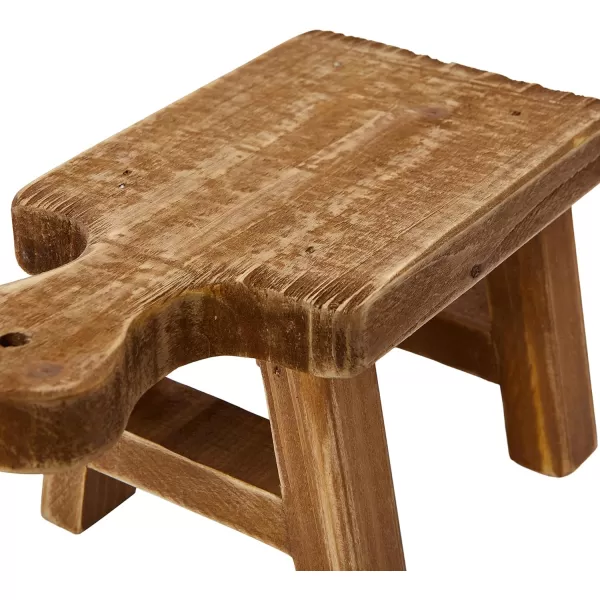 Creative CoOp Small Wood Pedestal with HandleNatural