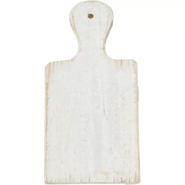 Creative CoOp Small Wood Pedestal with HandleWhite