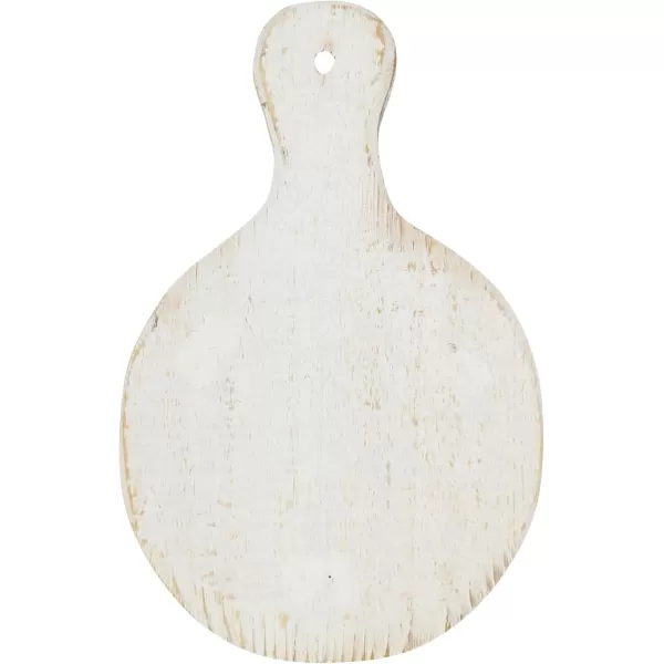 Creative CoOp Small Wood Pedestal with HandleWhite