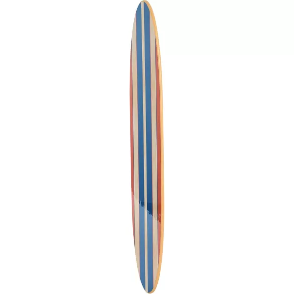 Creative CoOp Surfboard Style Wood Wall DecorRedWhiteBlue Stripe