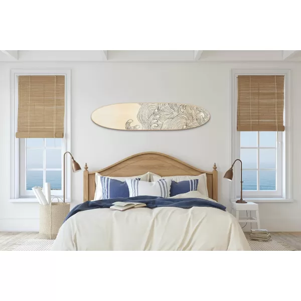 Creative CoOp Surfboard Style Wood Wall DecorWaves