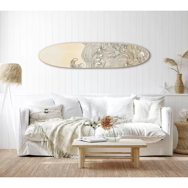 Creative CoOp Surfboard Style Wood Wall DecorWaves