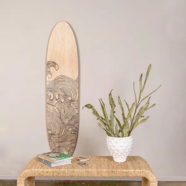 Creative CoOp Surfboard Style Wood Wall DecorWaves