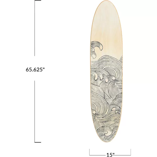 Creative CoOp Surfboard Style Wood Wall DecorWaves